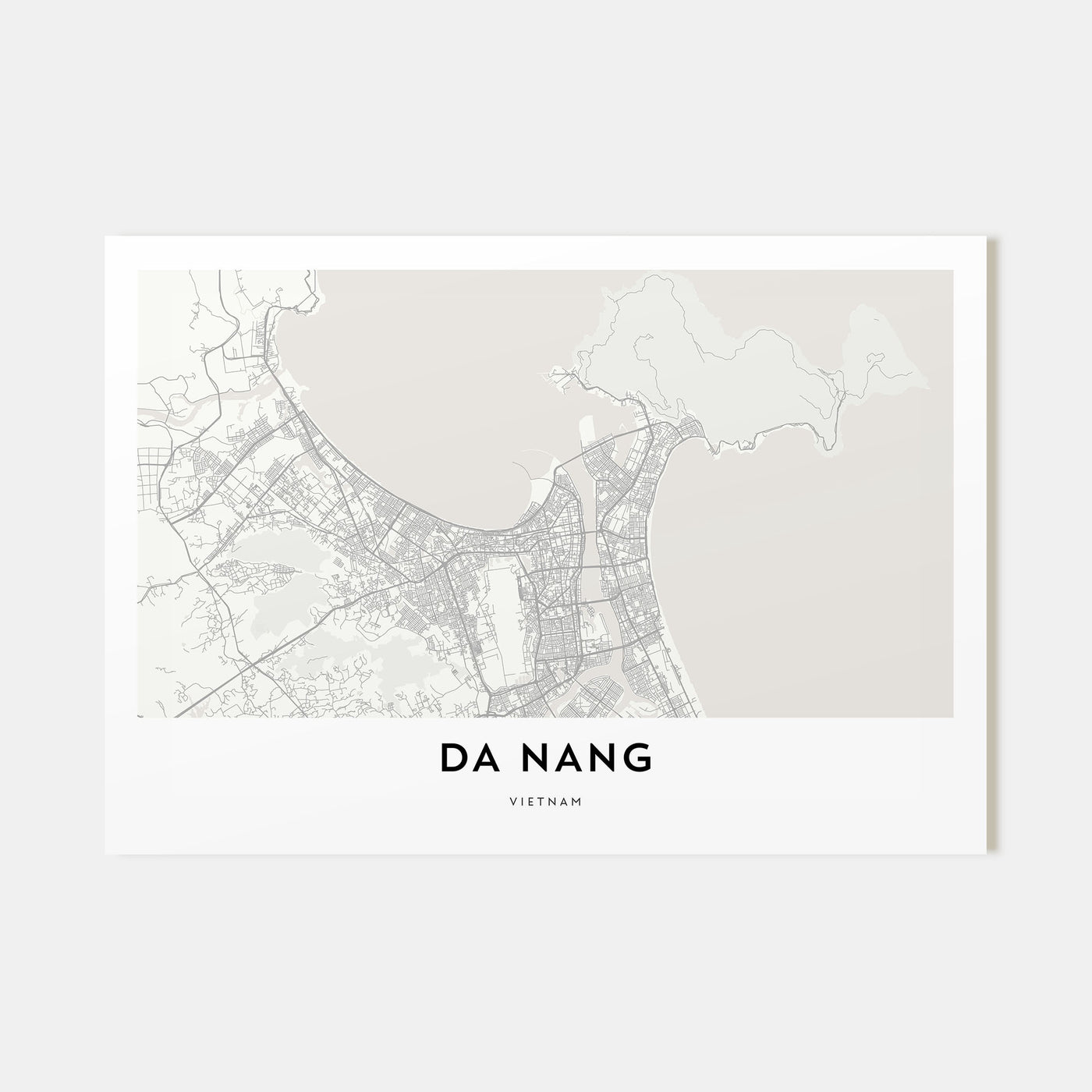 Da Nang Map Landscape Poster
