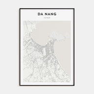 Da Nang Map Portrait Poster
