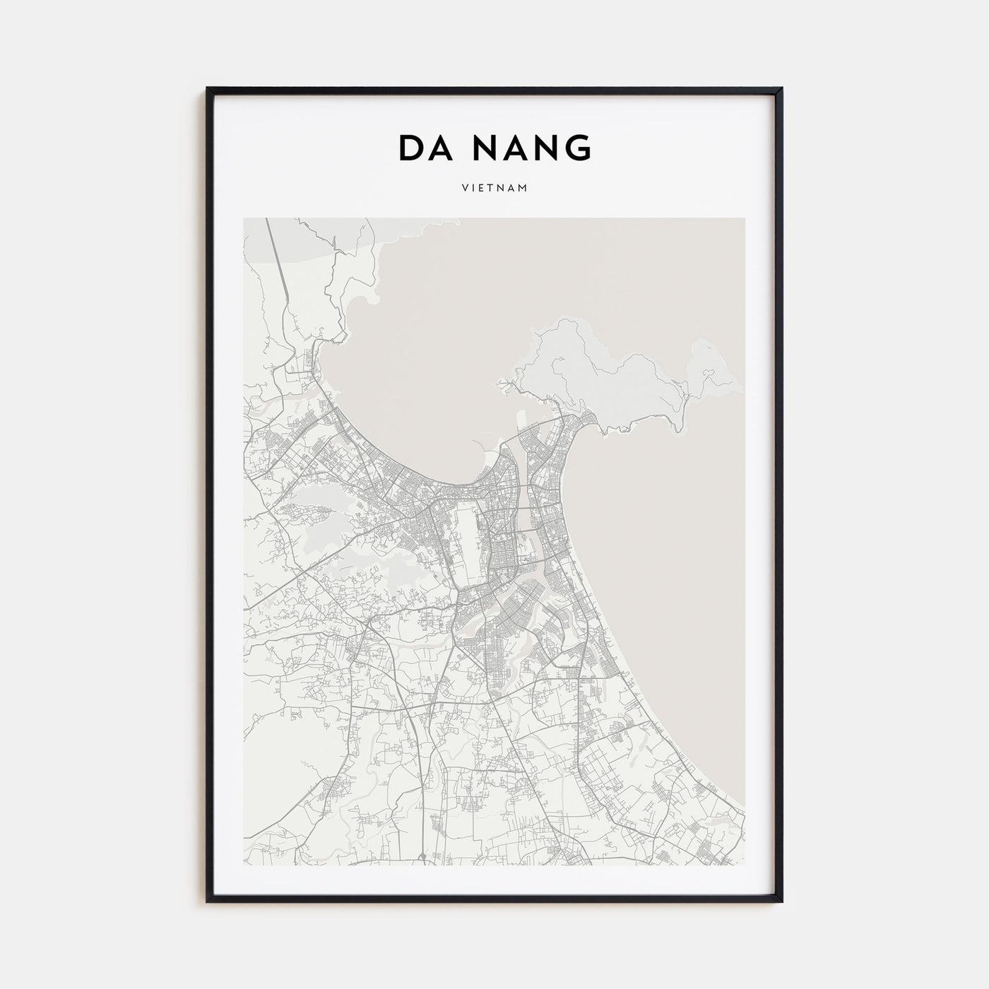 Da Nang Map Portrait Poster