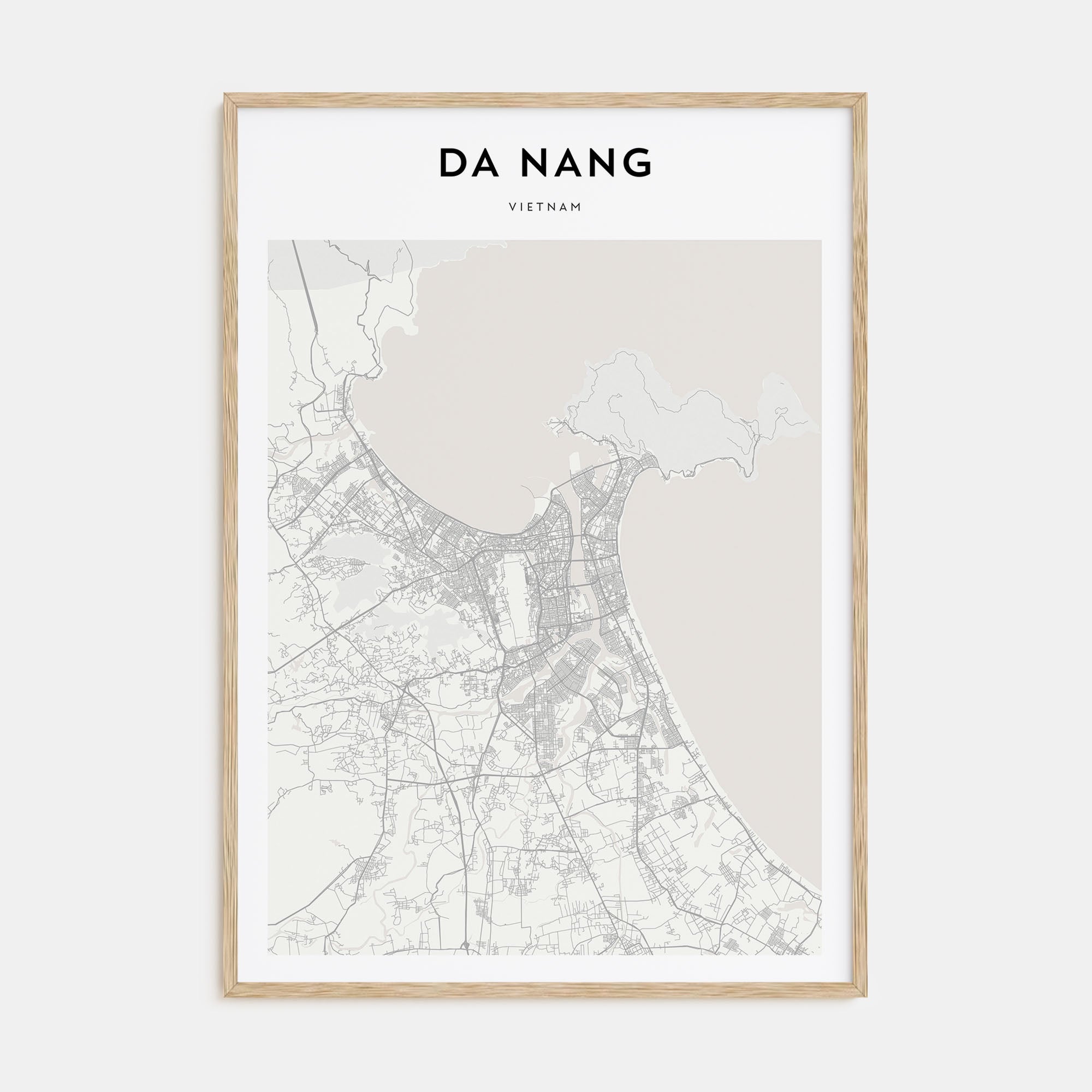 Da Nang Map Portrait Poster