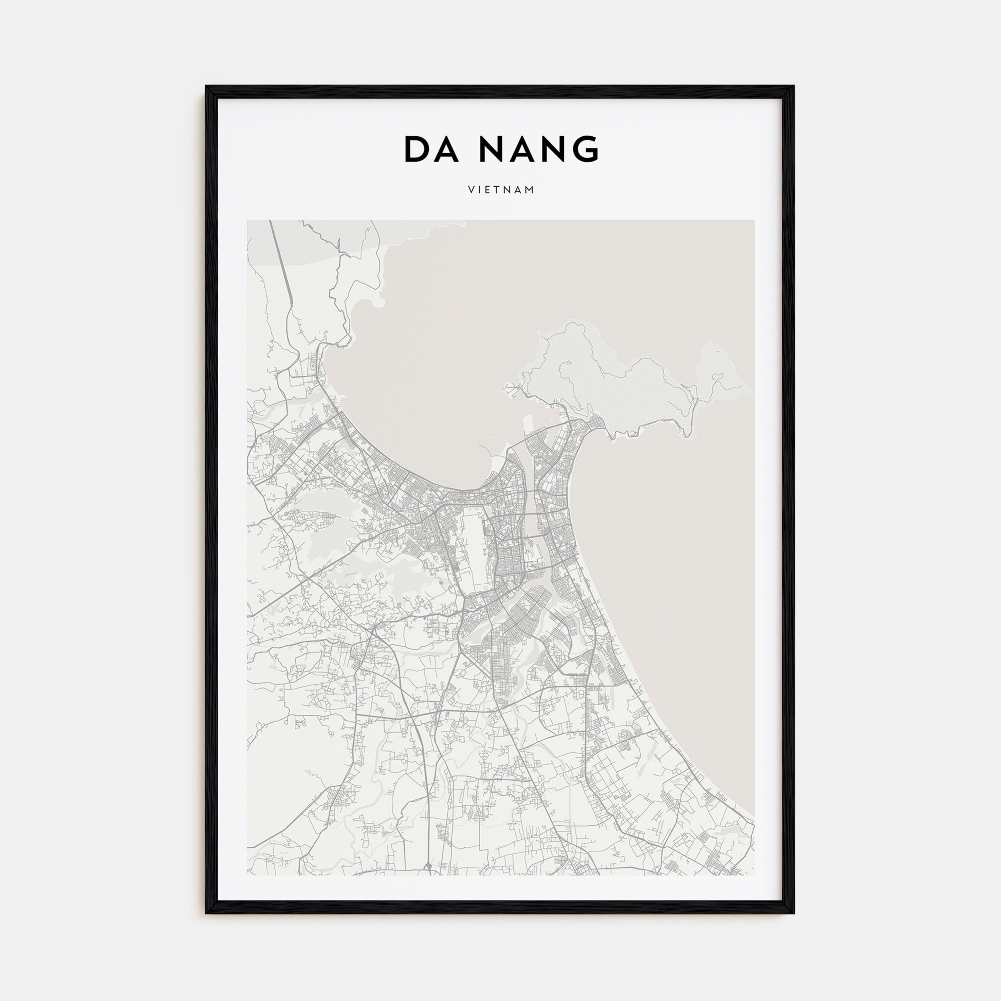 Da Nang Map Portrait Poster
