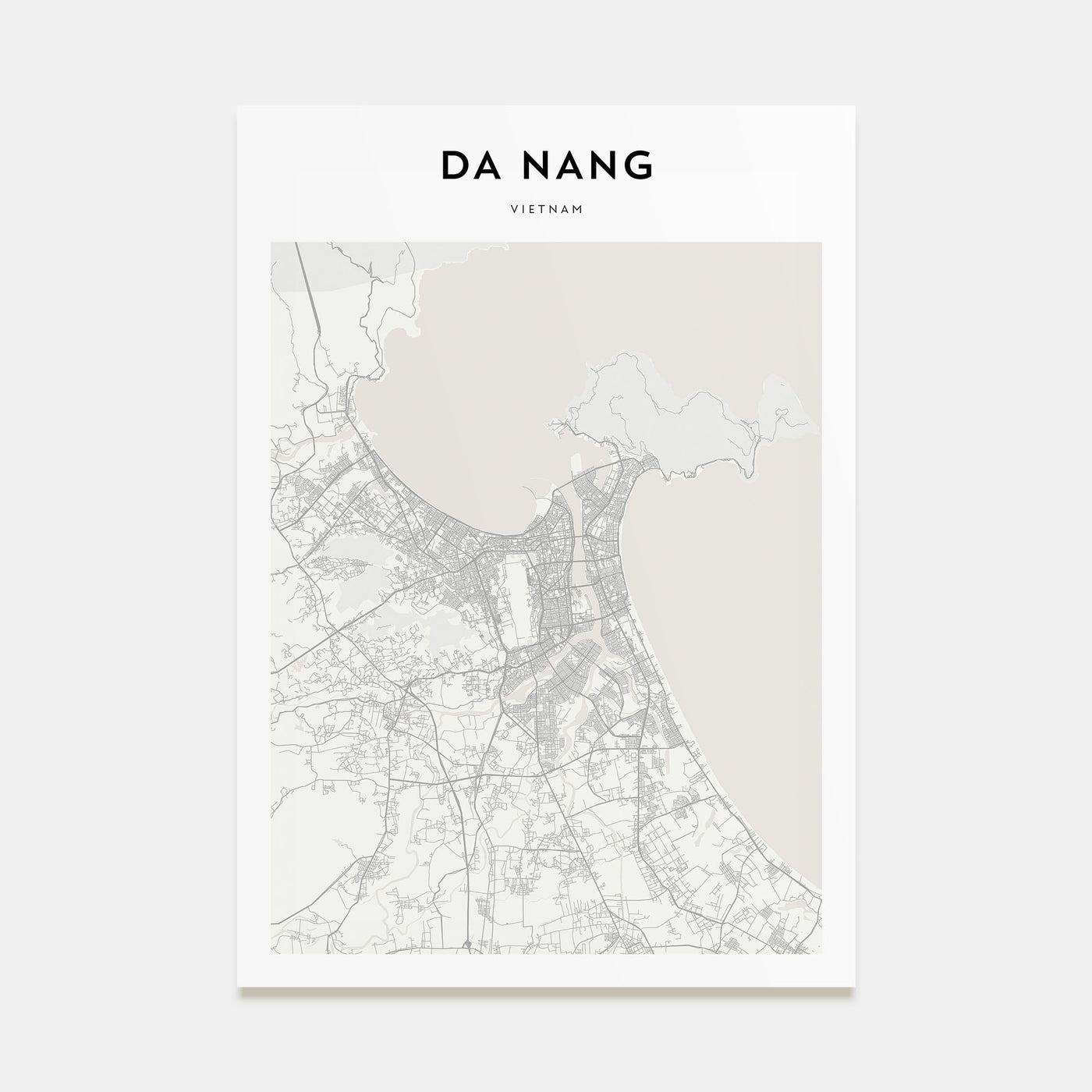 Da Nang Map Portrait Poster