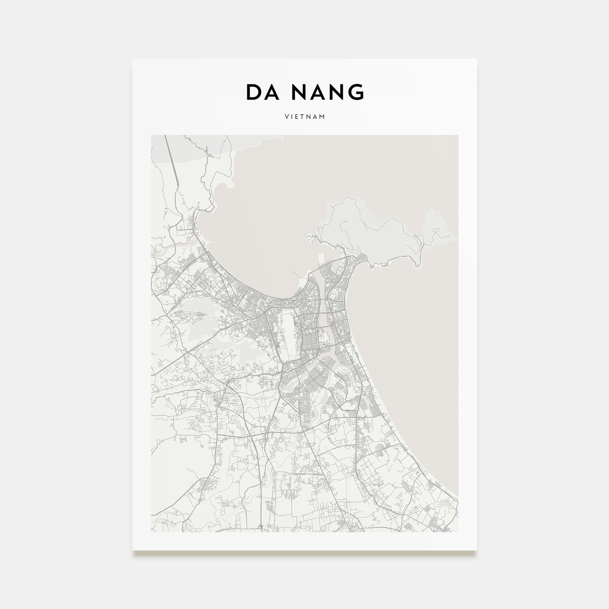 Da Nang Map Portrait Poster