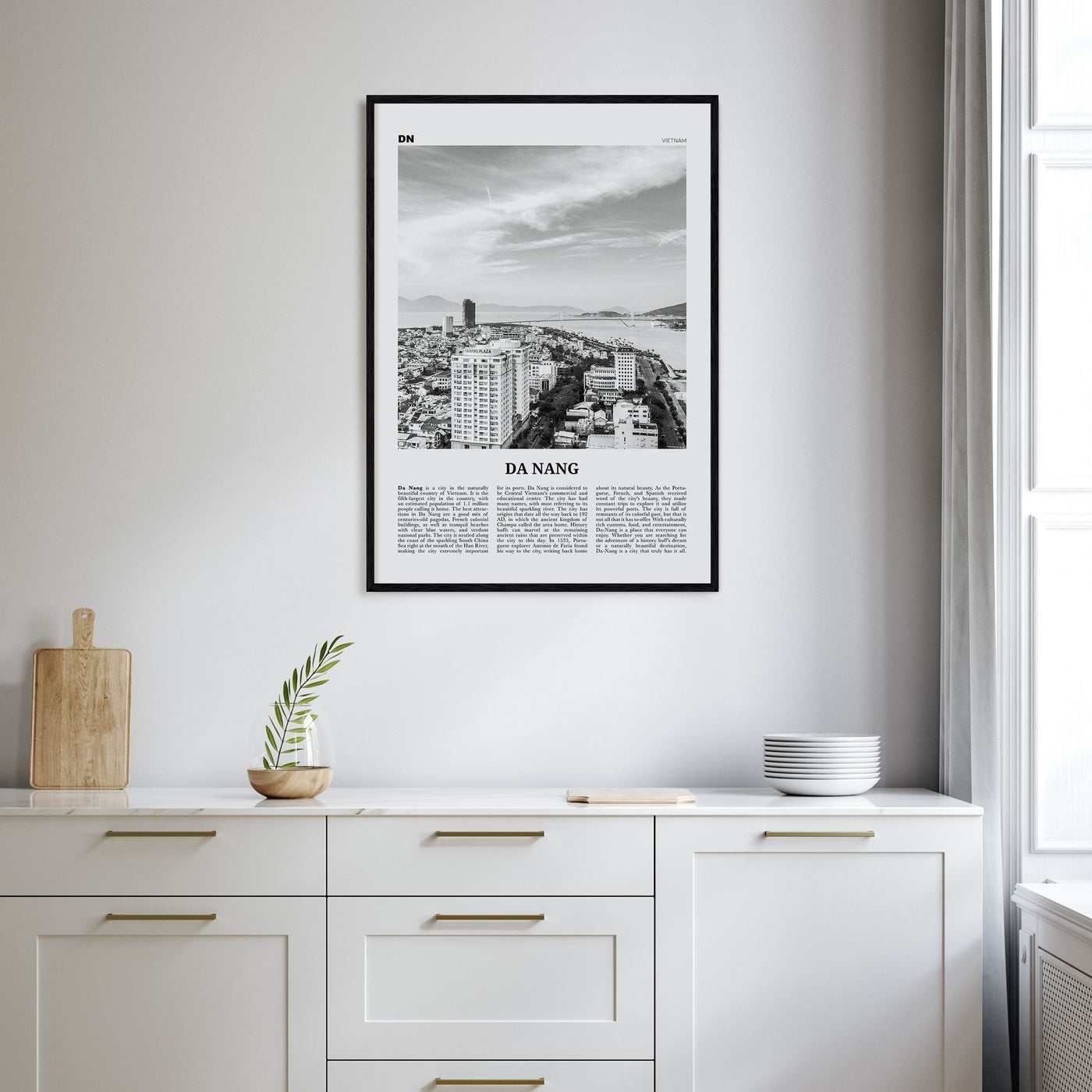 Da Nang Travel B&W Poster