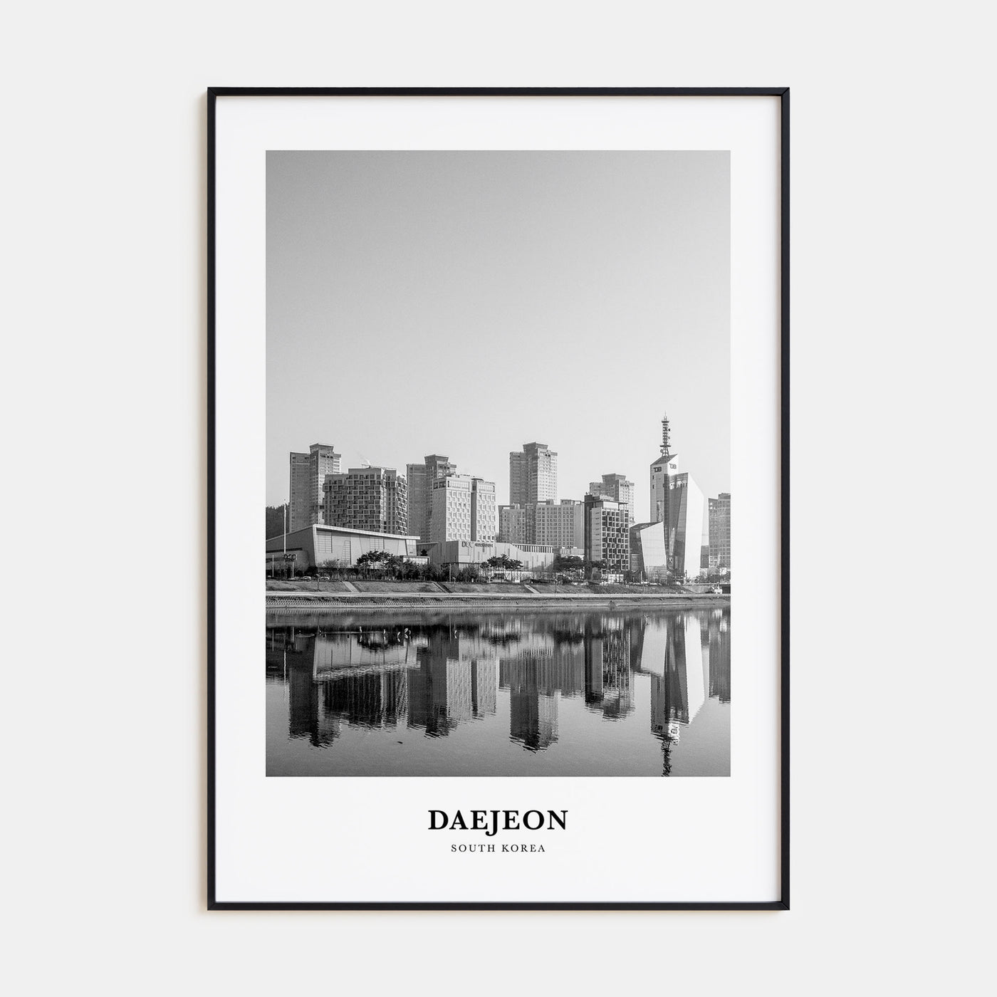 Daejeon Portrait B&W Poster