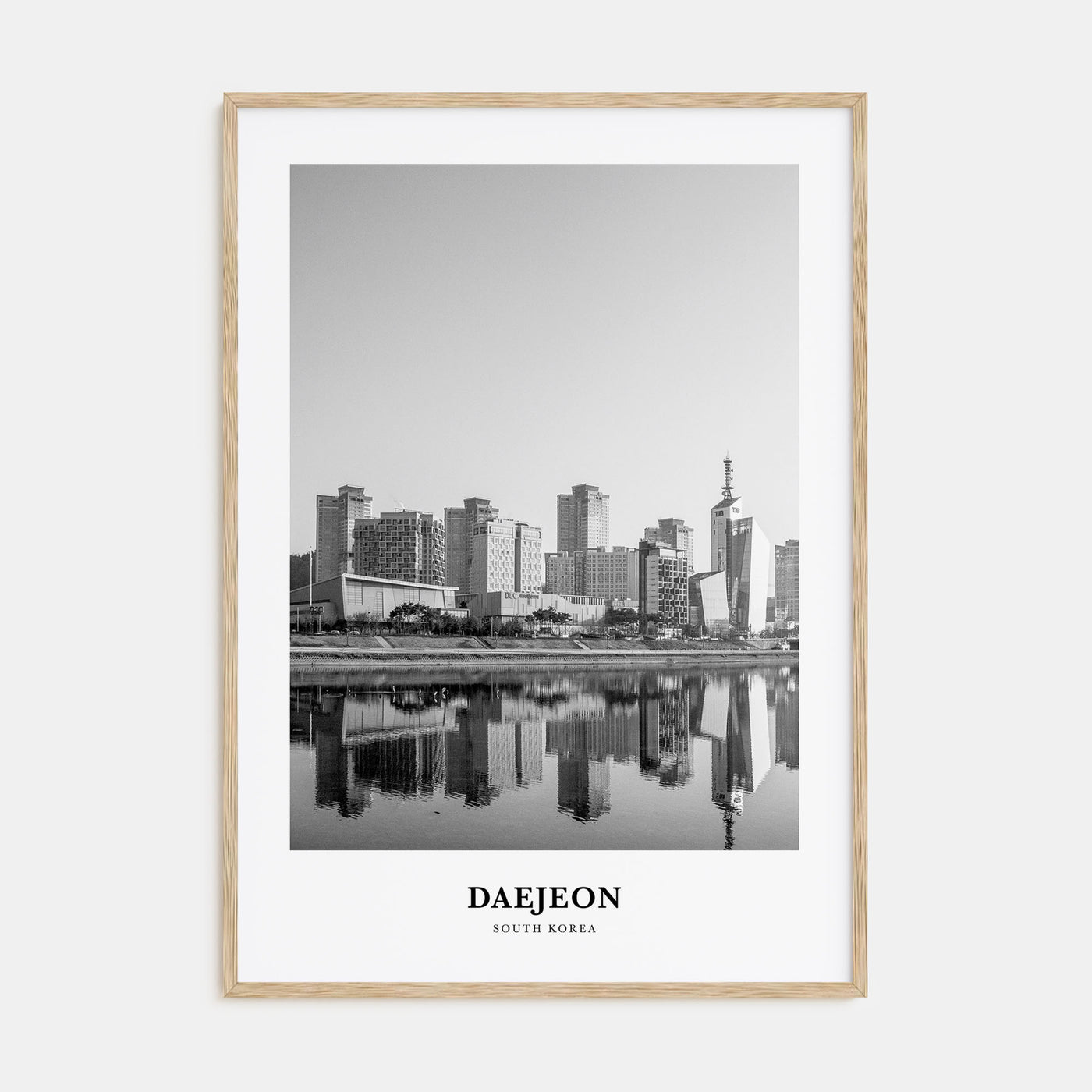 Daejeon Portrait B&W Poster