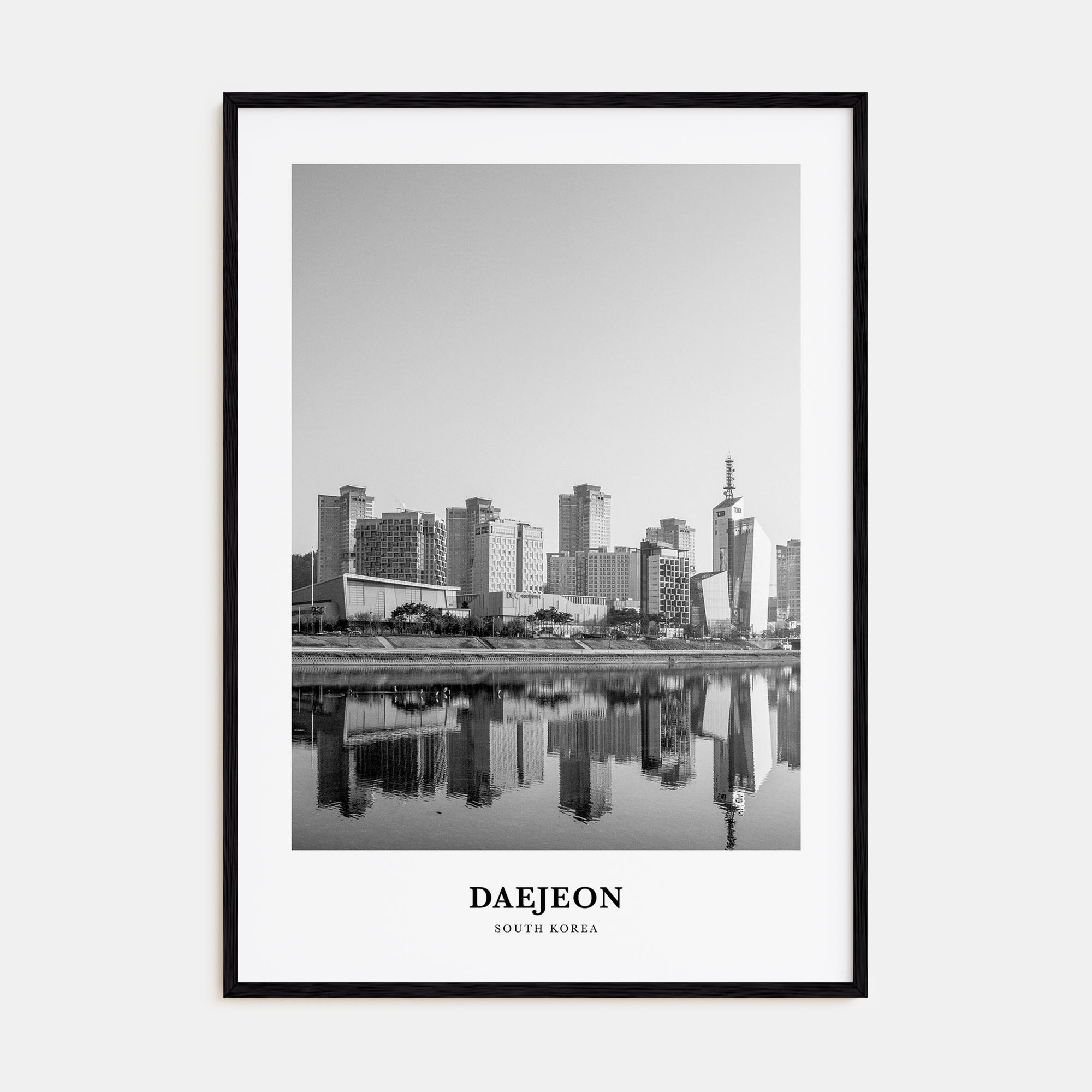 Daejeon Portrait B&W Poster