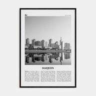 Daejeon Travel B&W Poster