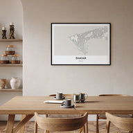 Dakar Map Landscape Poster