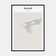 Dakar Map Portrait Poster