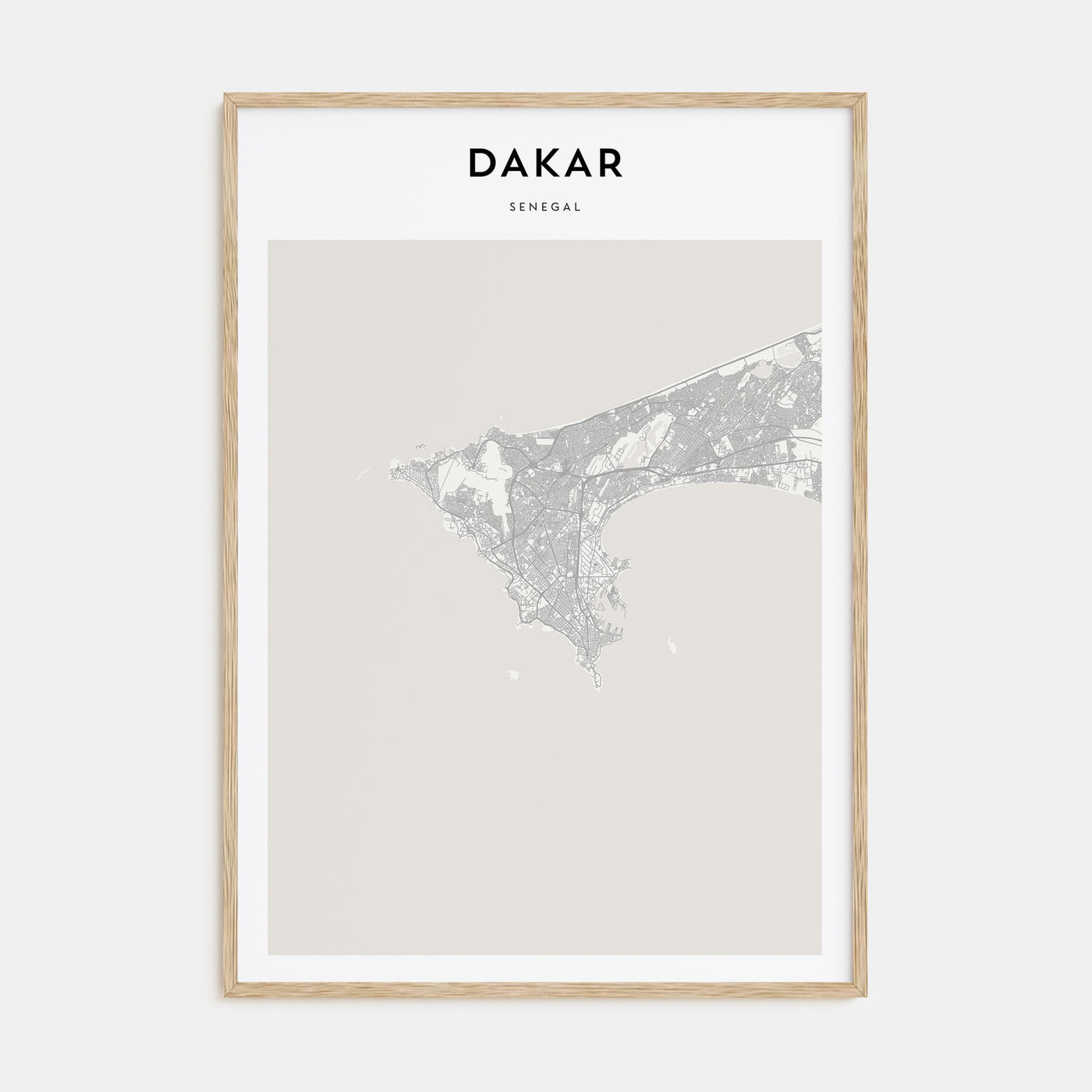 Dakar Map Portrait Poster