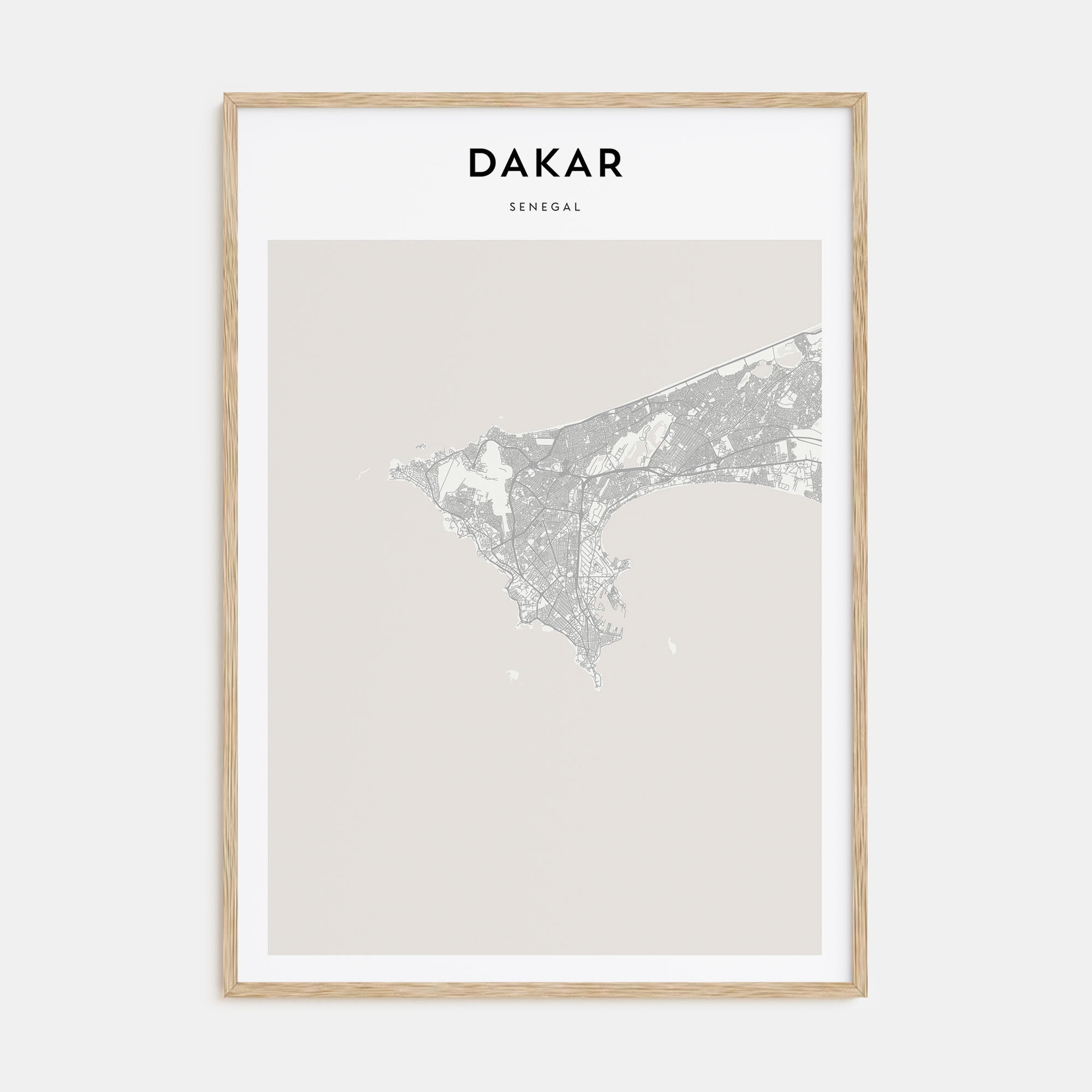 Dakar Map Portrait Poster
