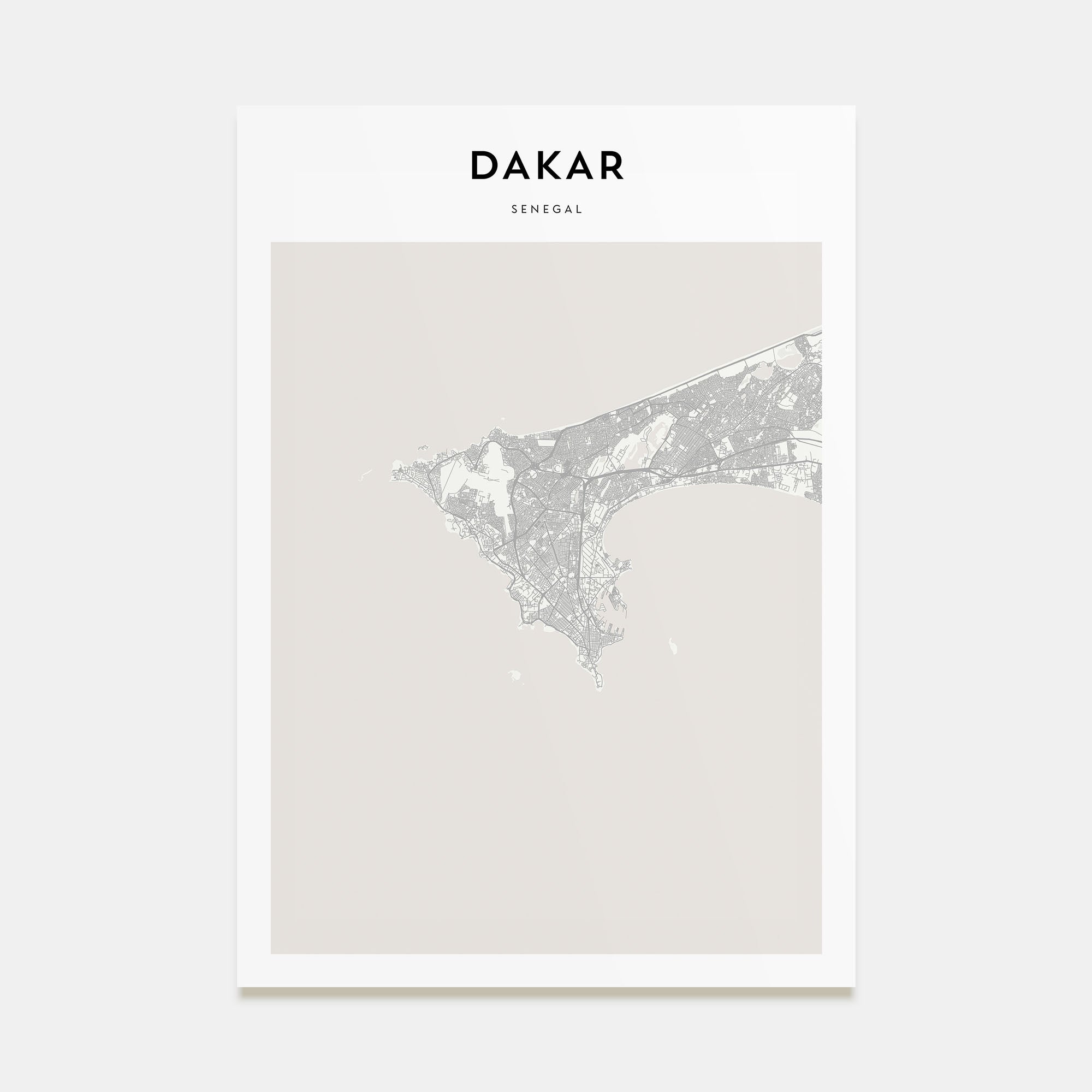 Dakar Map Portrait Poster