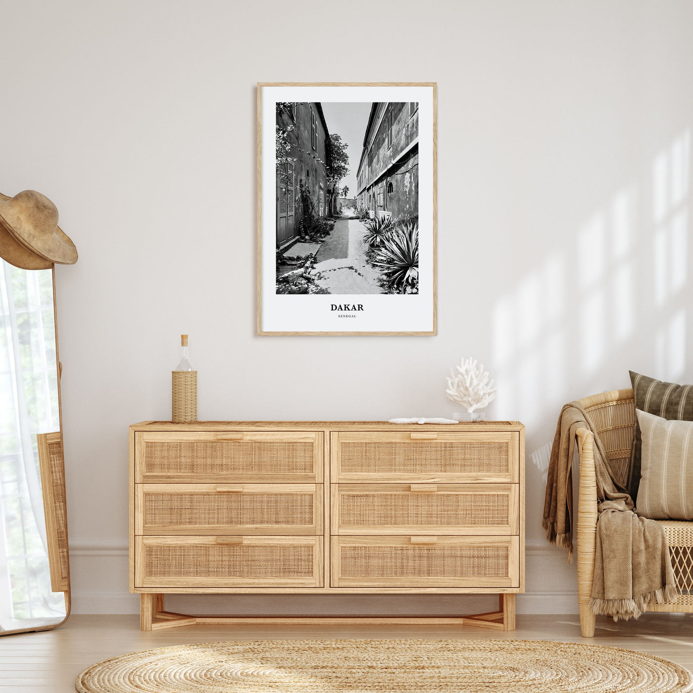 Dakar Portrait B&W No 2 Poster