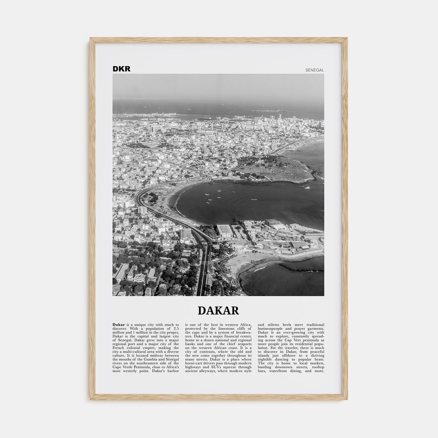 Dakar Travel B&W No 2 Poster