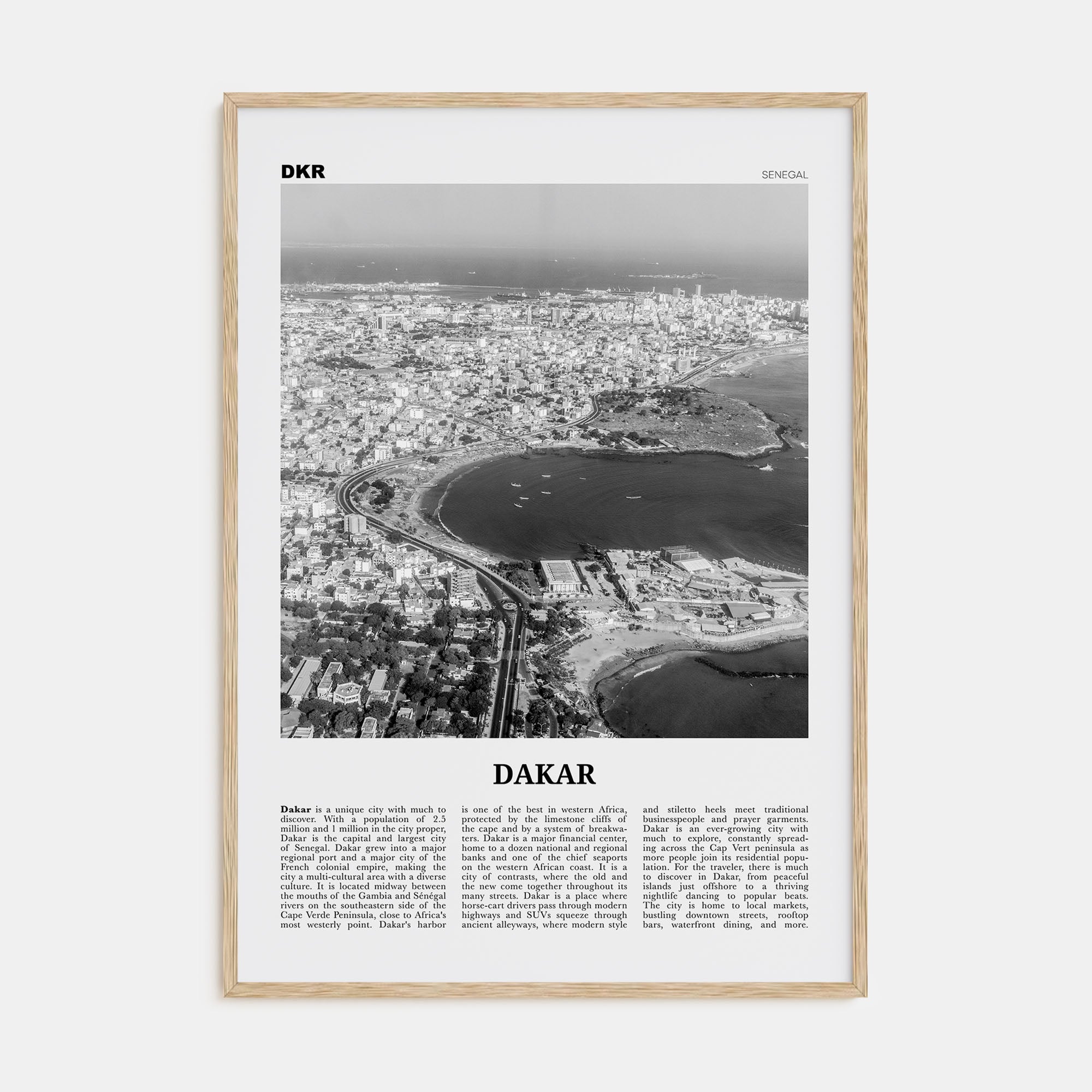 Dakar Travel B&W No 2 Poster
