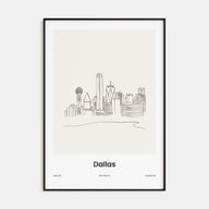 Dallas Drawn Poster