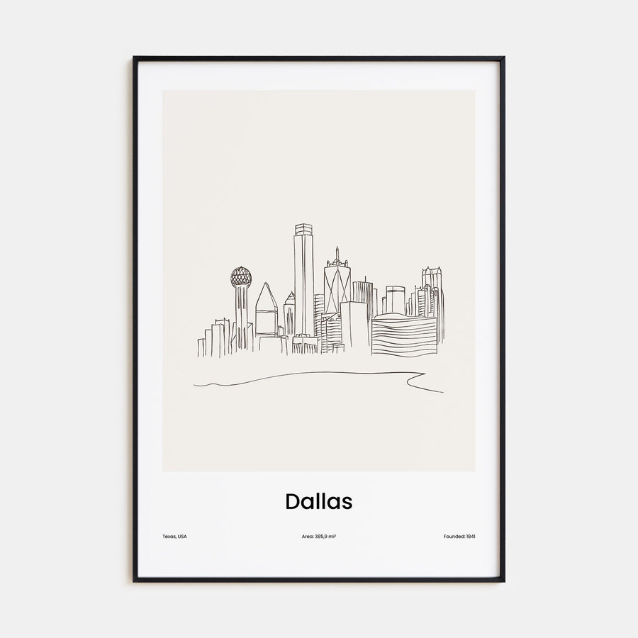 Dallas Drawn Poster