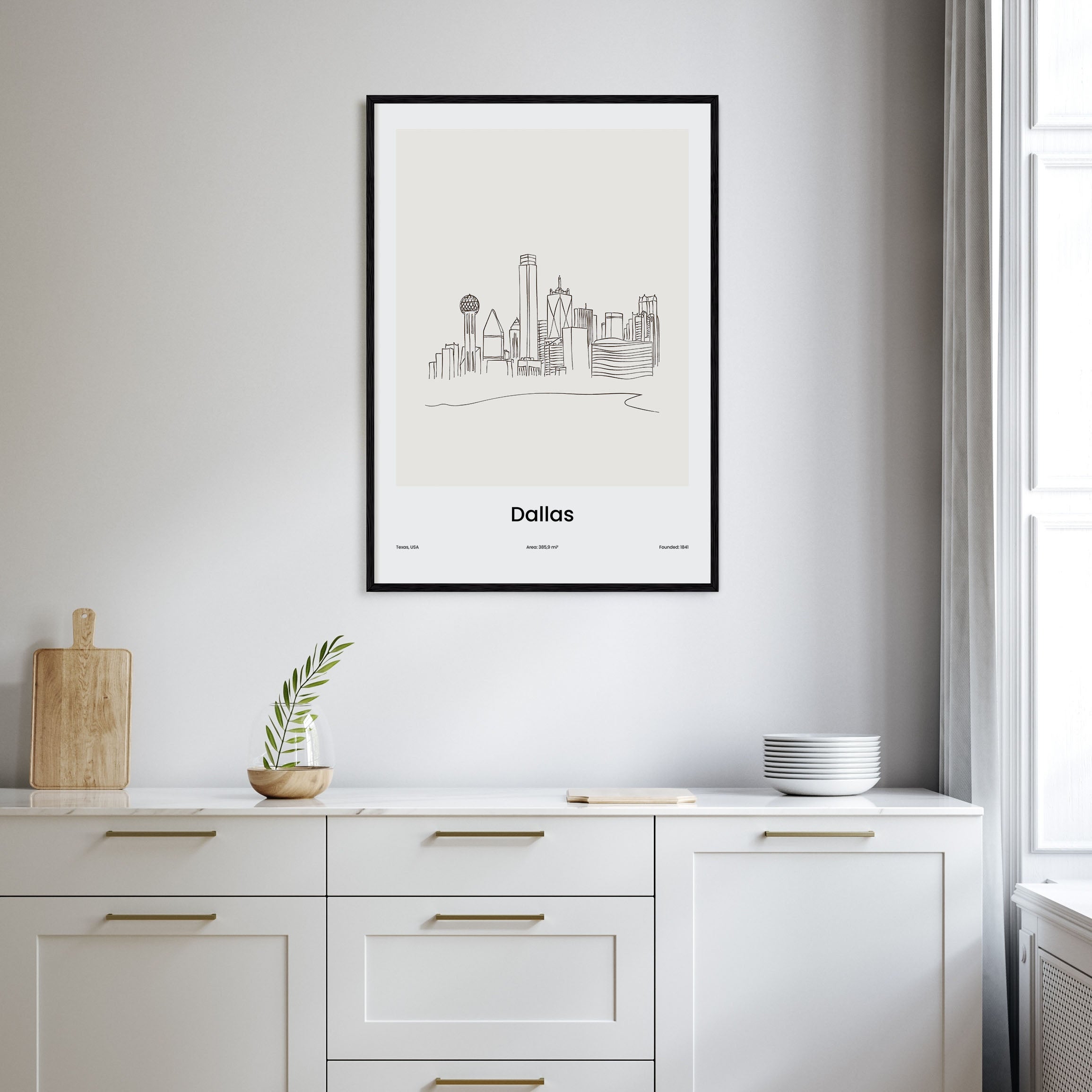 Dallas Drawn Poster