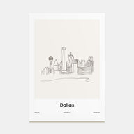 Dallas Drawn Poster