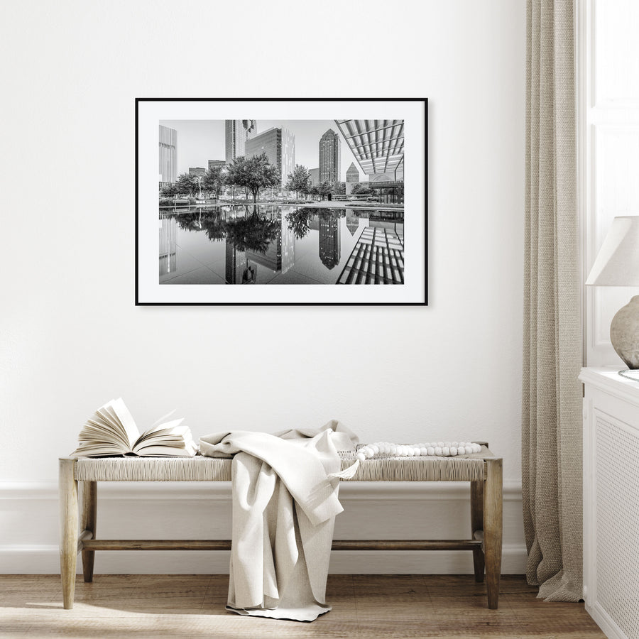 Dallas Landscape B&W Poster