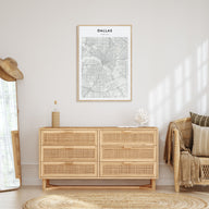 Dallas Map Portrait Poster