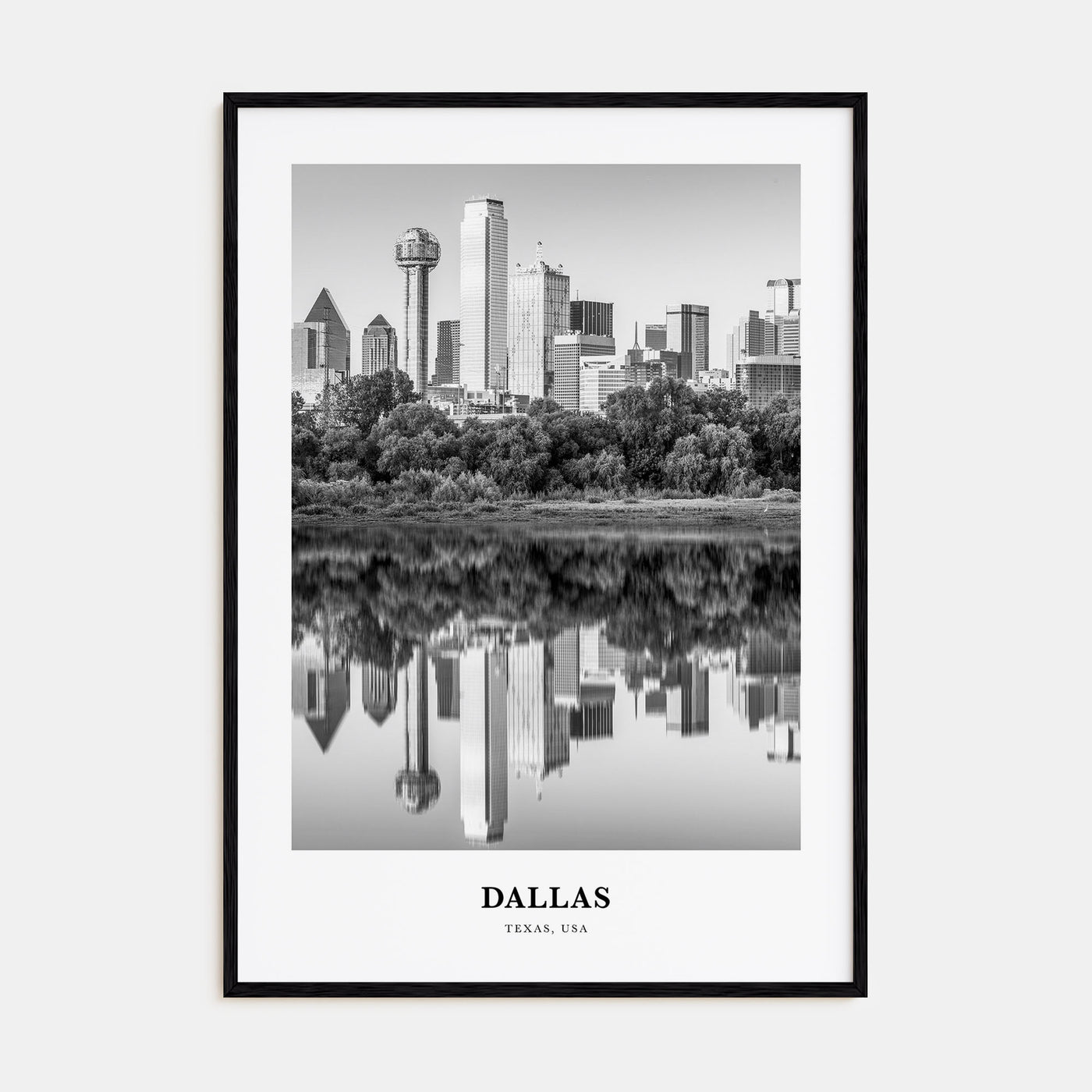 Dallas Portrait B&W No 2 Poster