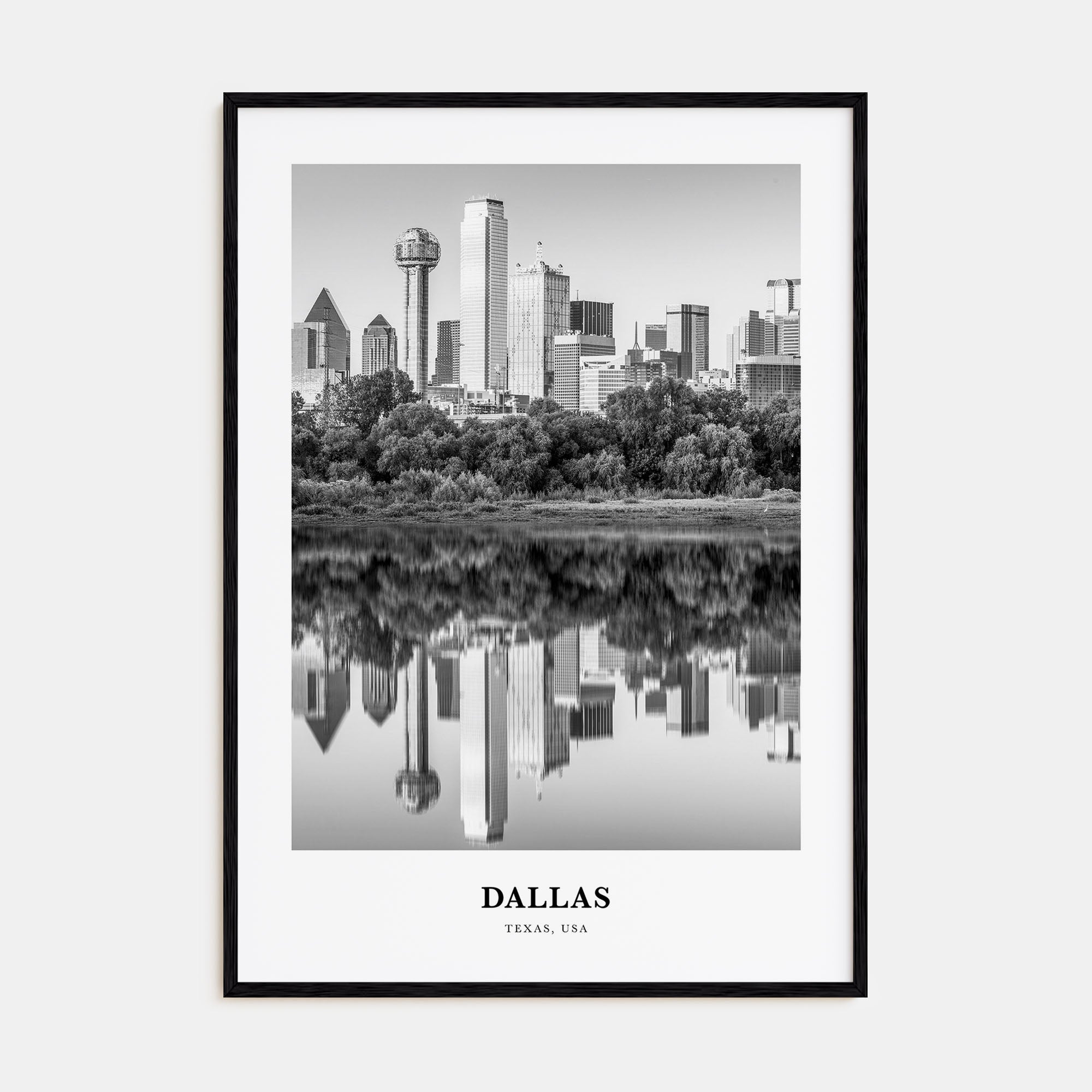 Dallas Portrait B&W No 2 Poster