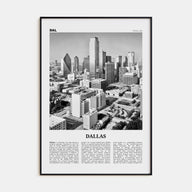 Dallas Travel B&W No 2 Poster