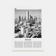 Dallas Travel B&W No 2 Poster