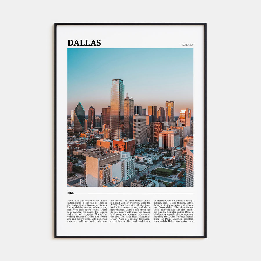 Dallas Travel Color No 1 Poster