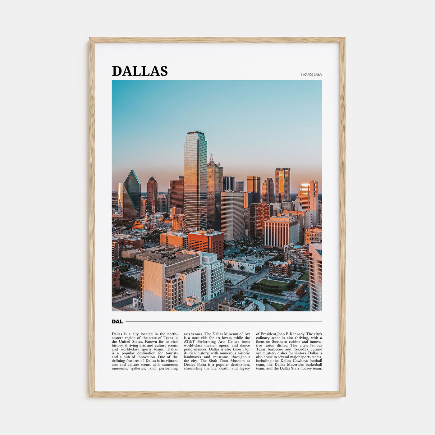 Dallas Travel Color No 1 Poster