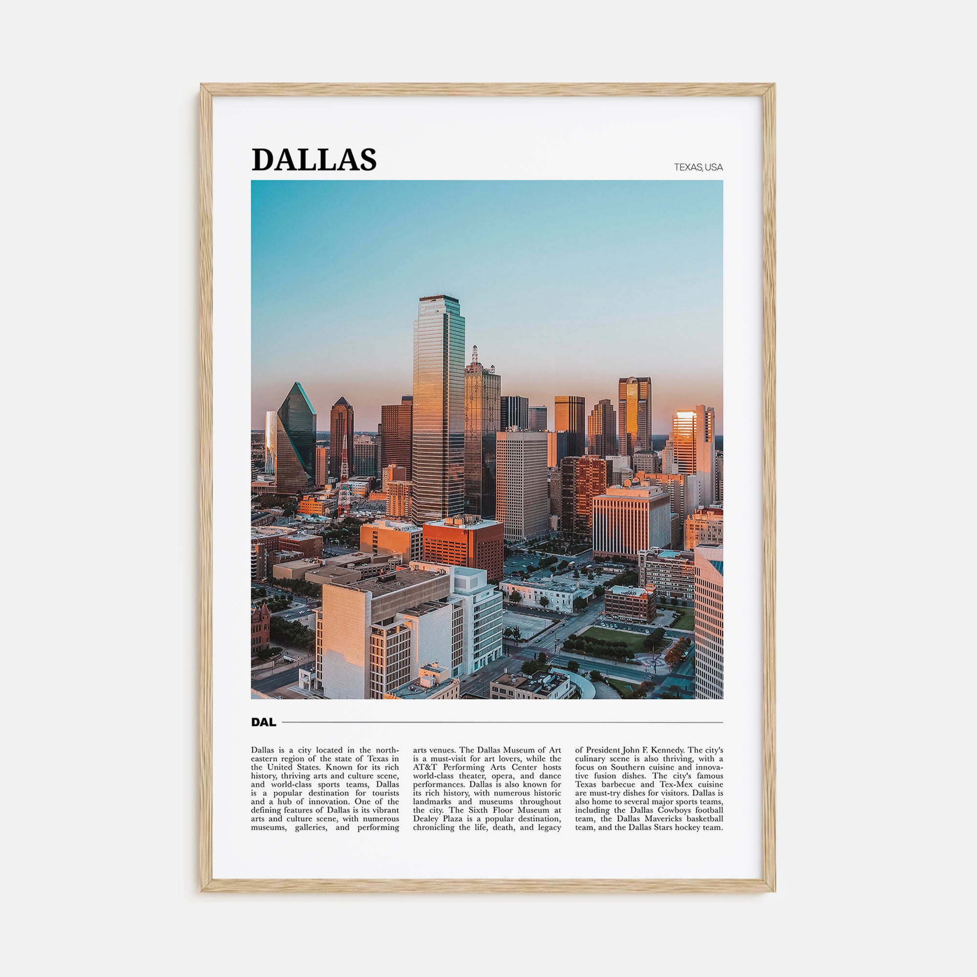 Dallas Travel Color No 1 Poster