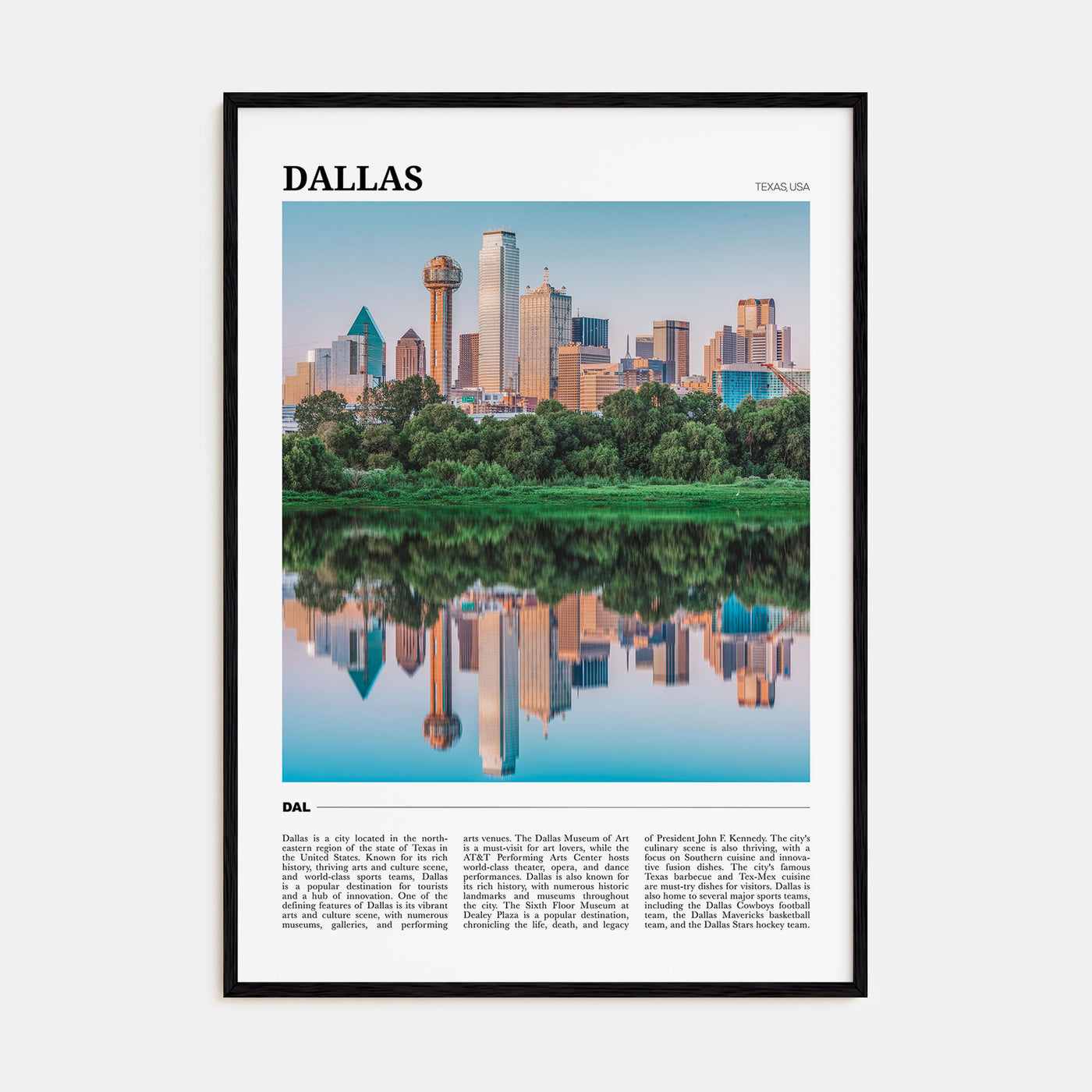 Dallas Travel Color No 2 Poster
