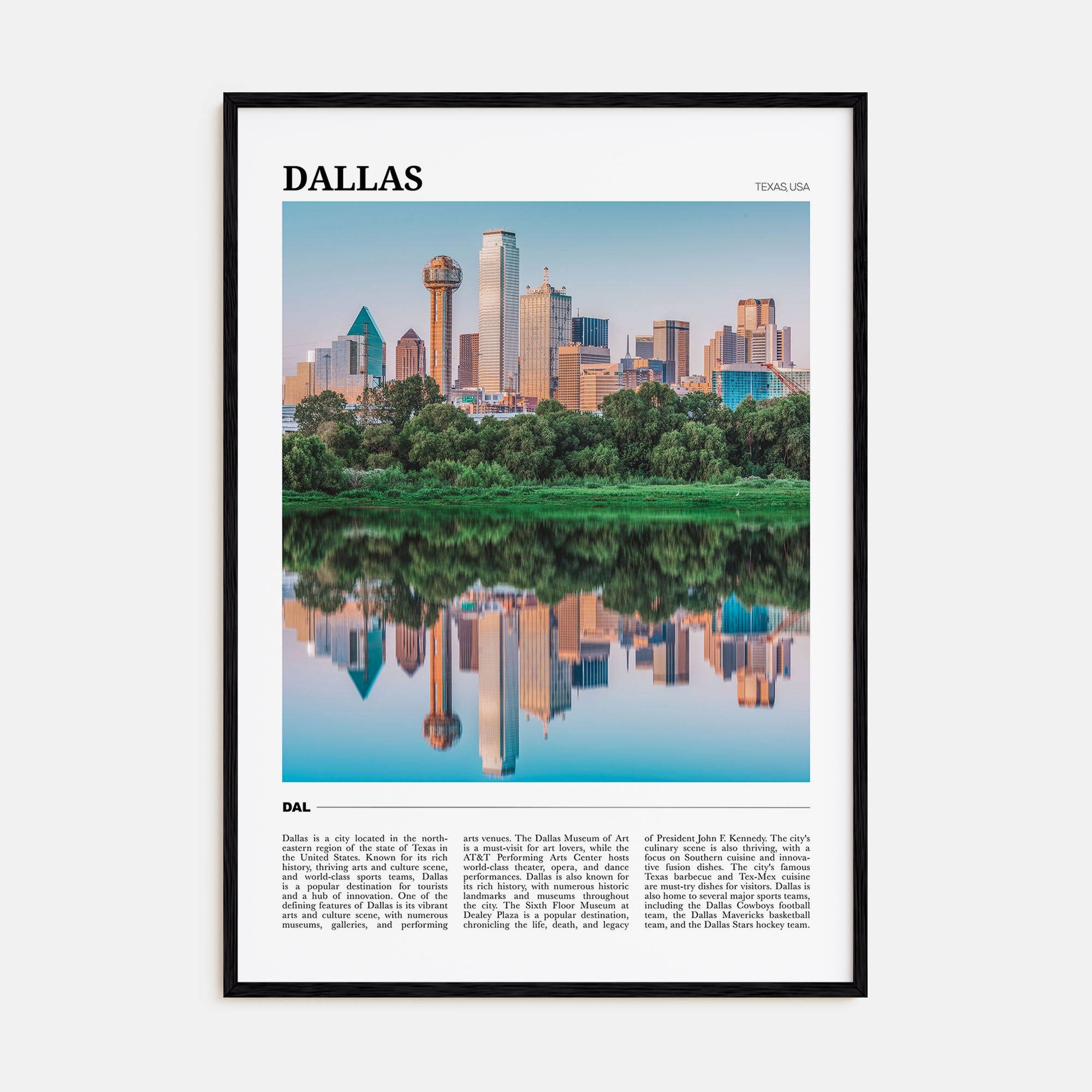 Dallas Travel Color No 2 Poster