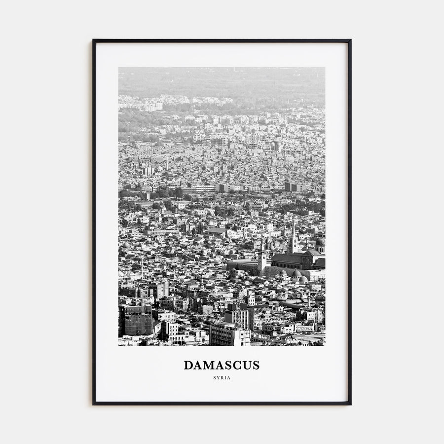 Damascus Portrait B&W Poster