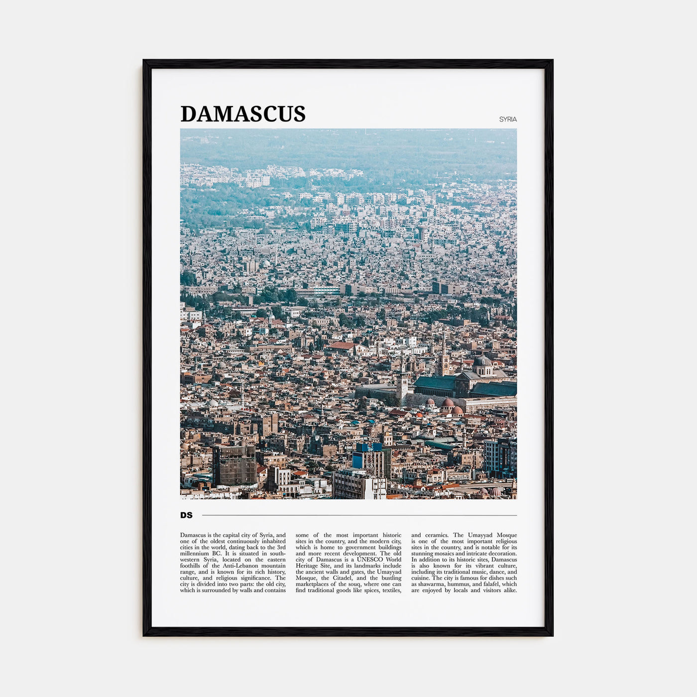 Damascus Travel Color Poster