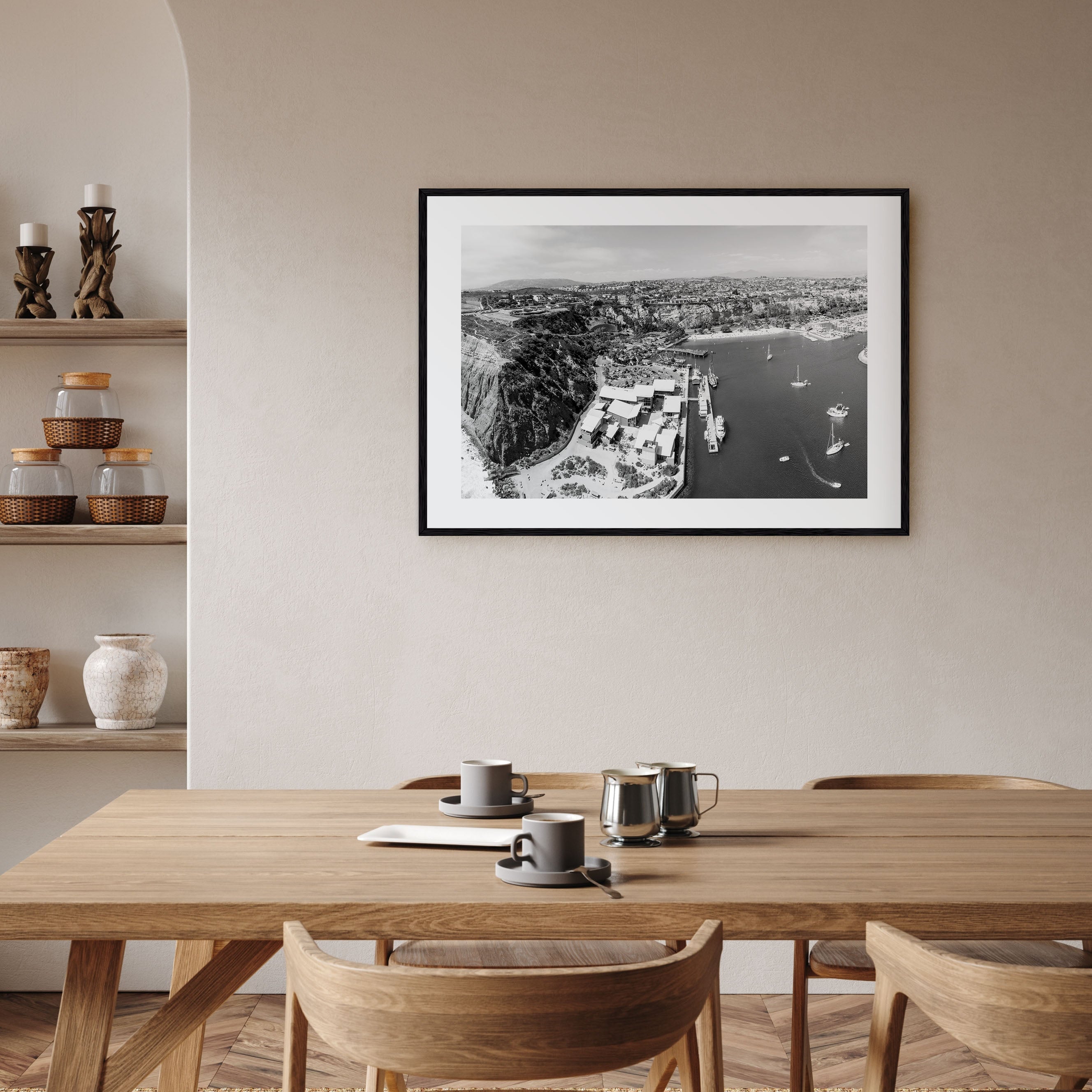 Dana Point Landscape B&W Poster