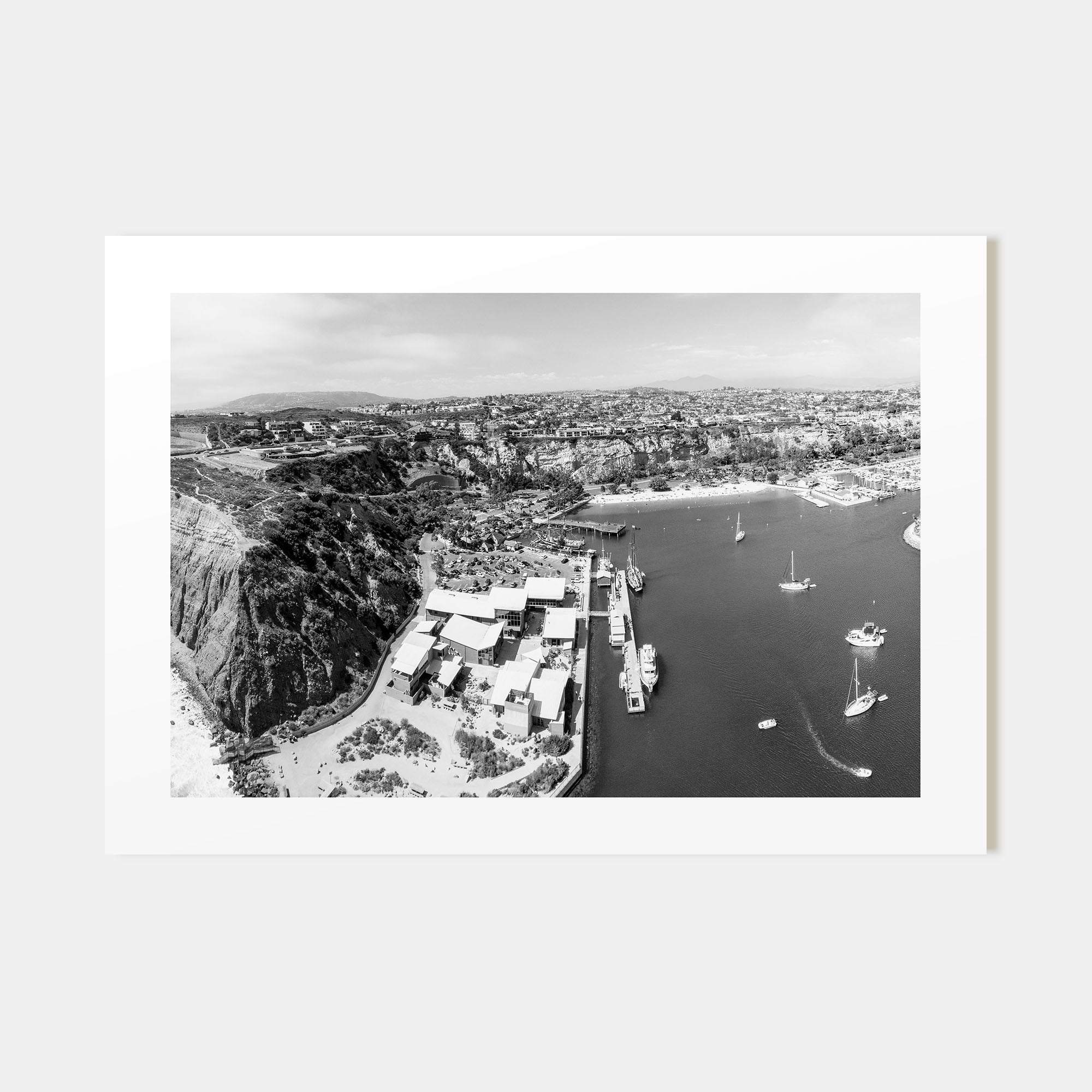 Dana Point Landscape B&W Poster