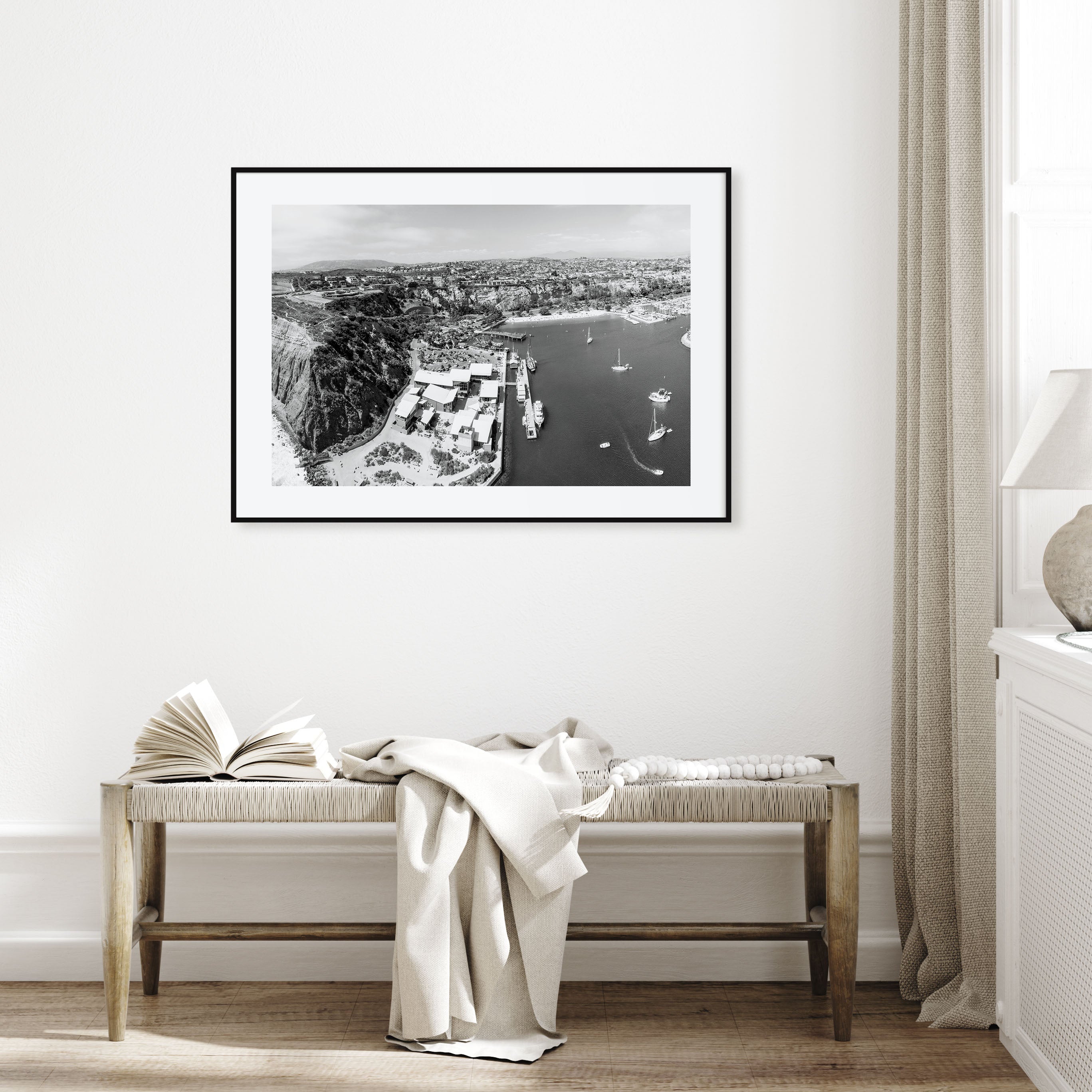 Dana Point Landscape B&W Poster