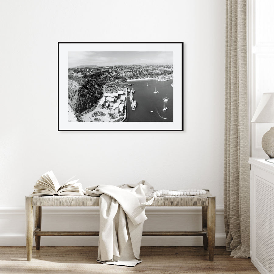 Dana Point Landscape B&W Poster