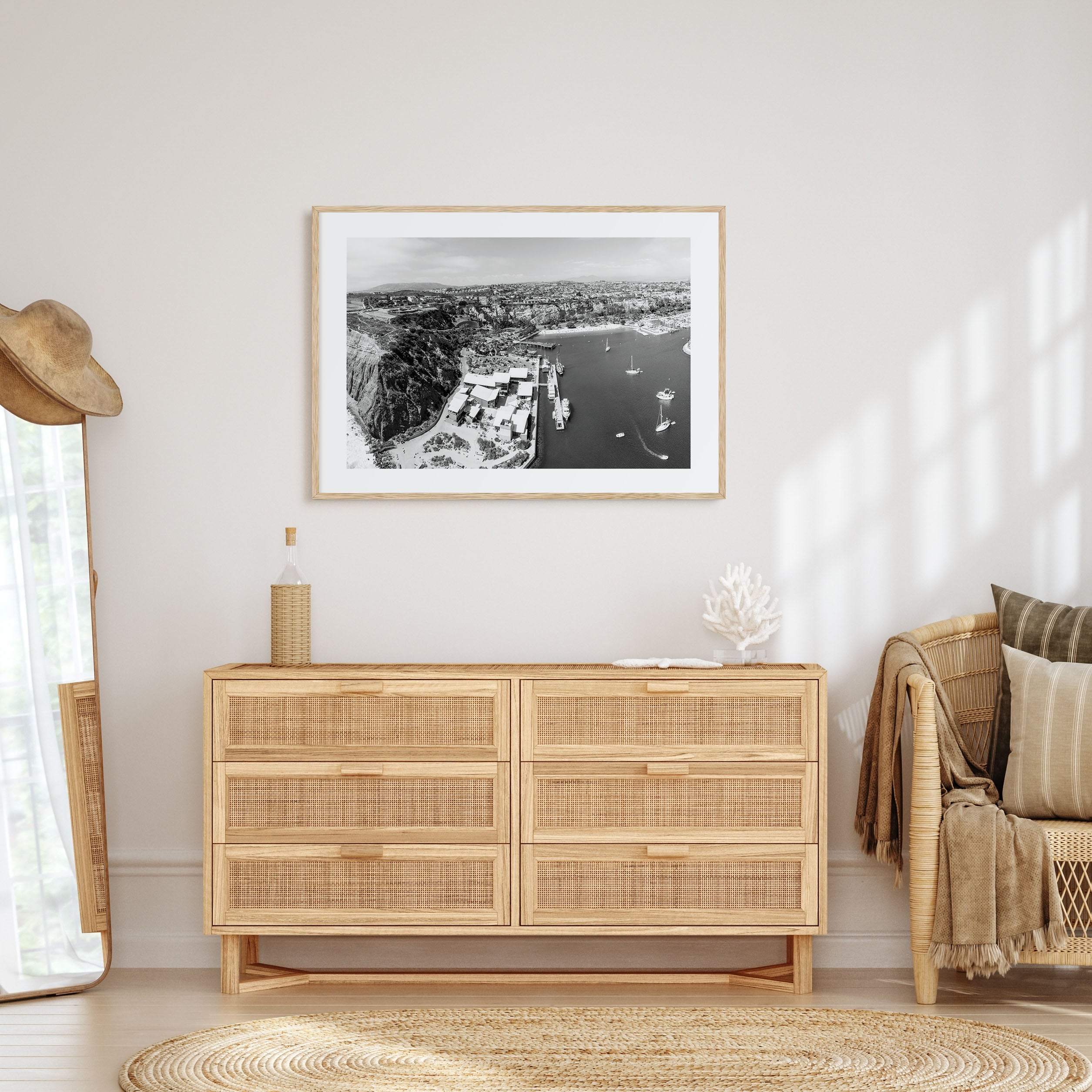 Dana Point Landscape B&W Poster