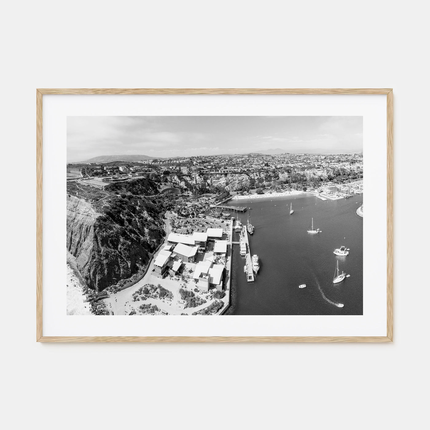 Dana Point Landscape B&W Poster