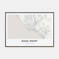 Dana Point Map Landscape Poster