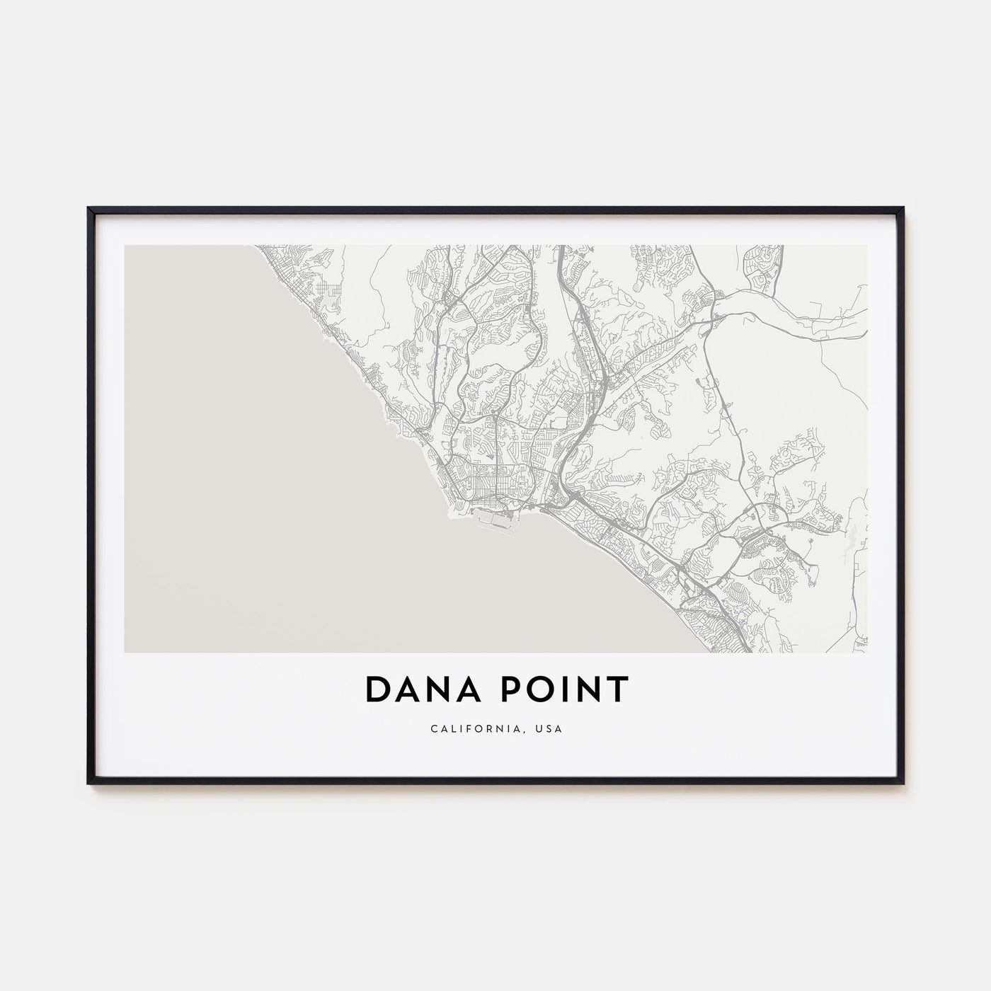 Dana Point Map Landscape Poster