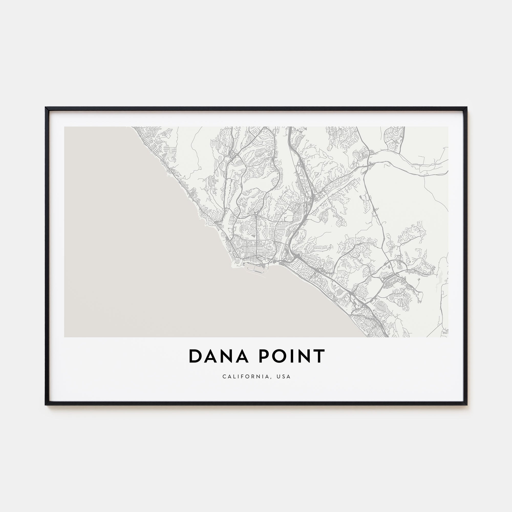 Dana Point Map Landscape Poster