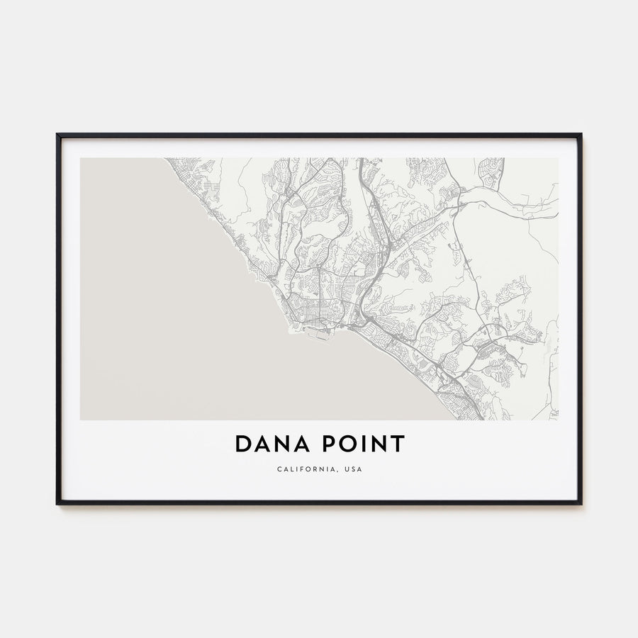 Dana Point Map Landscape Poster