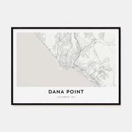 Dana Point Map Landscape Poster