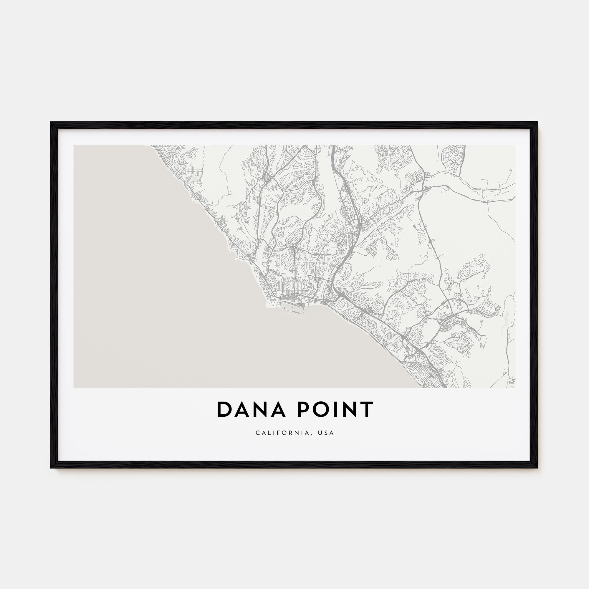 Dana Point Map Landscape Poster