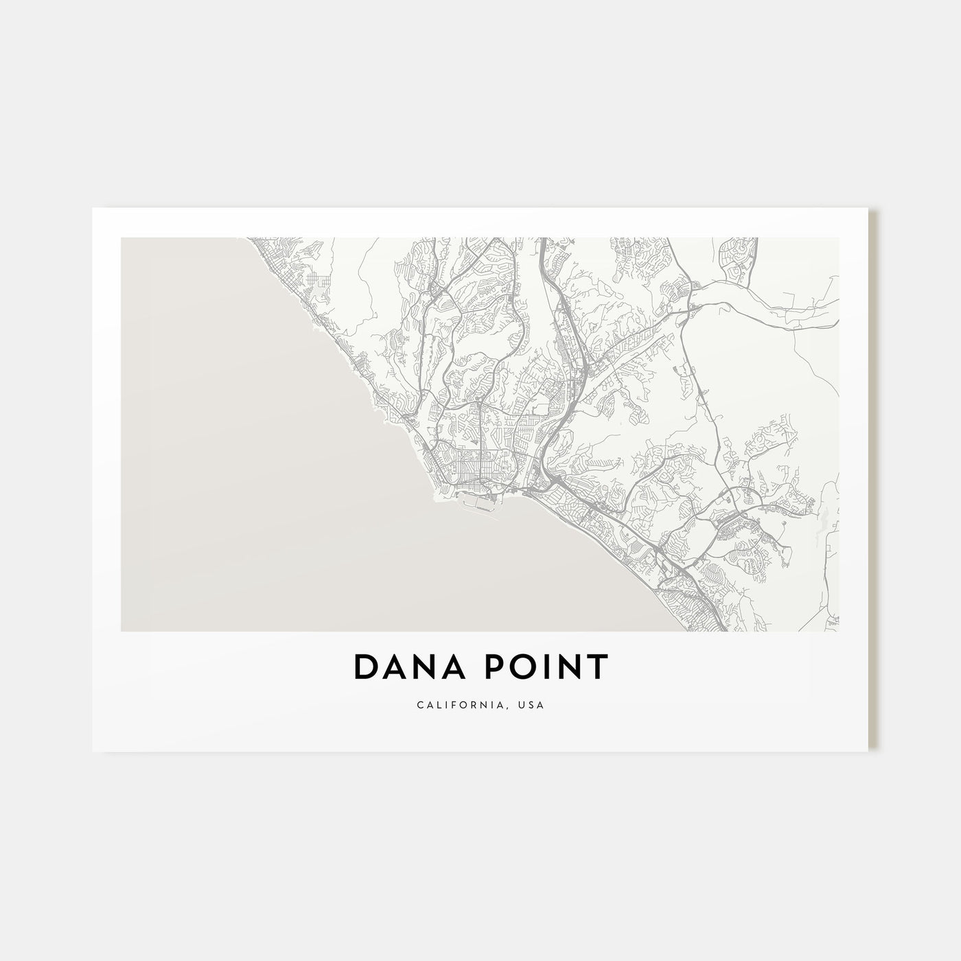 Dana Point Map Landscape Poster